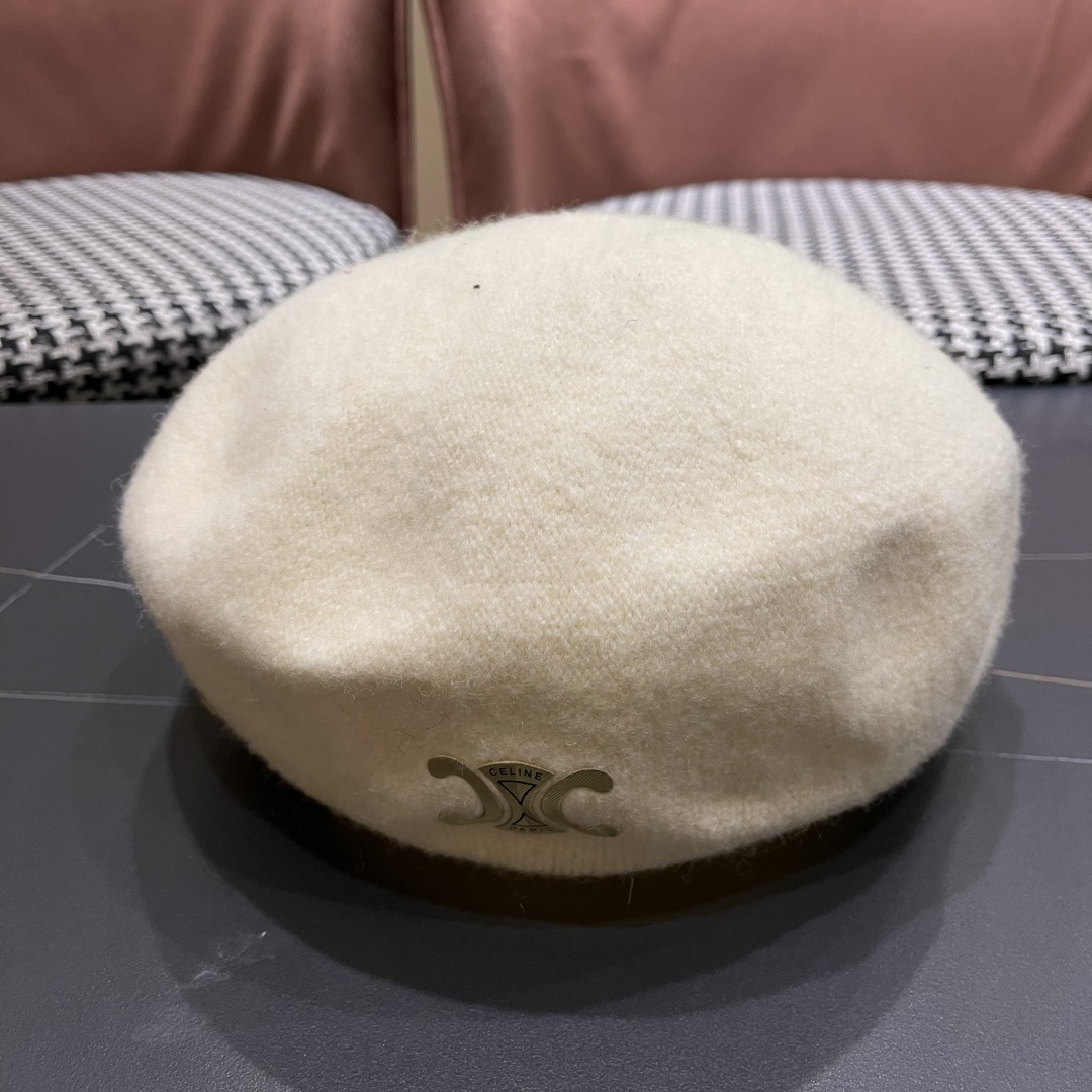  celine赛琳2025秋冬新款美拉德风贝雷帽女百搭显脸小南瓜帽画家帽子潮
