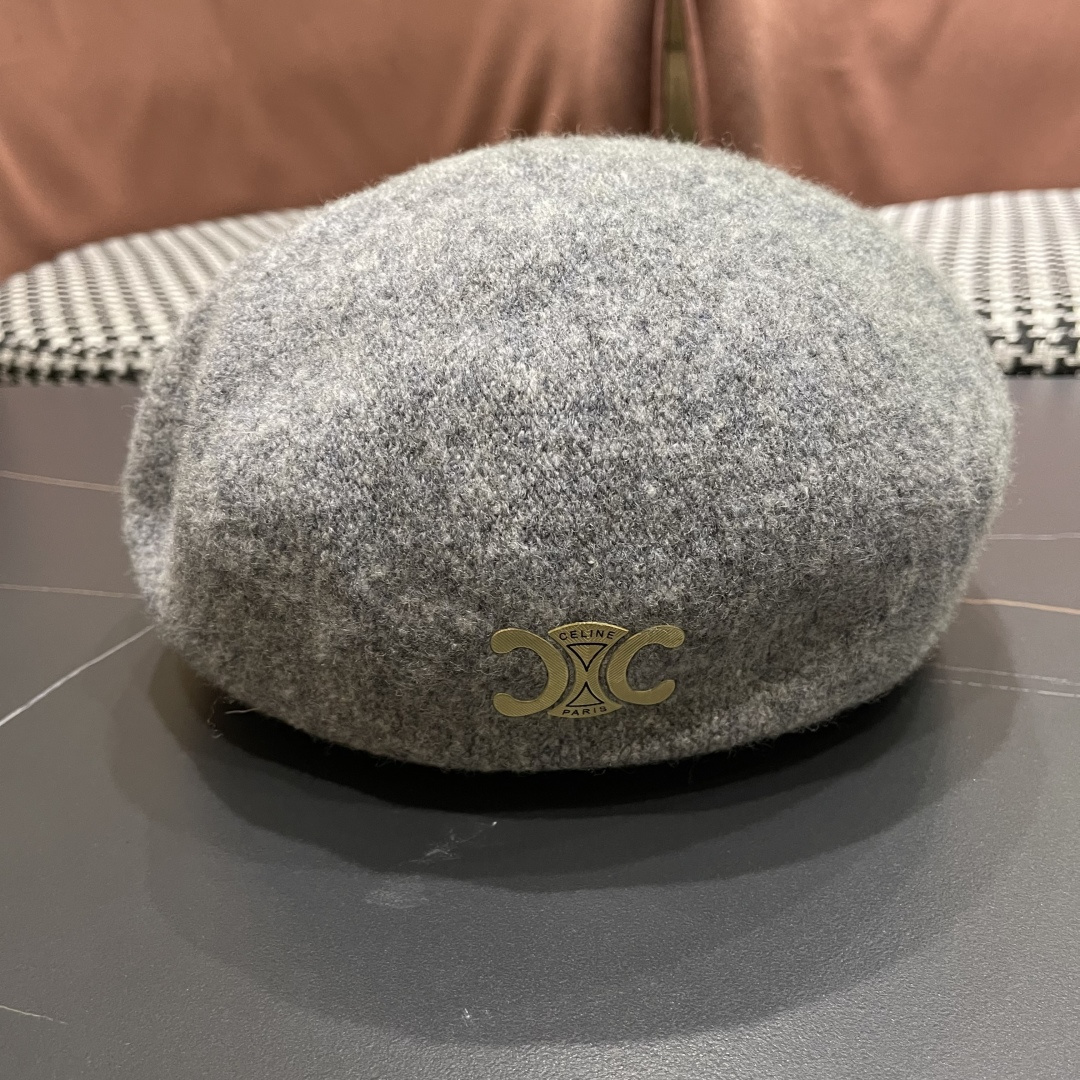  celine赛琳2025秋冬新款美拉德风贝雷帽女百搭显脸小南瓜帽画家帽子潮