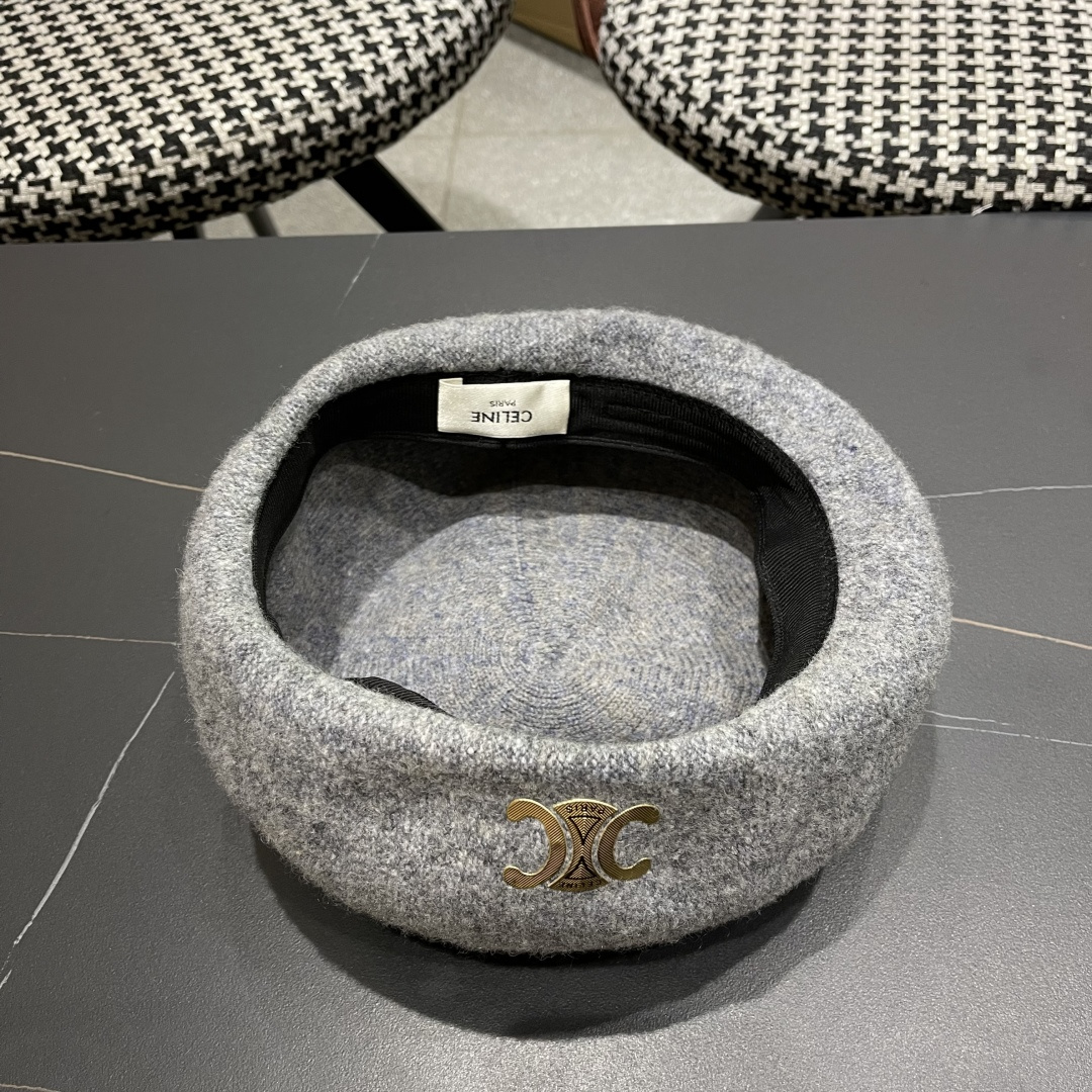  celine赛琳2025秋冬新款美拉德风贝雷帽女百搭显脸小南瓜帽画家帽子潮