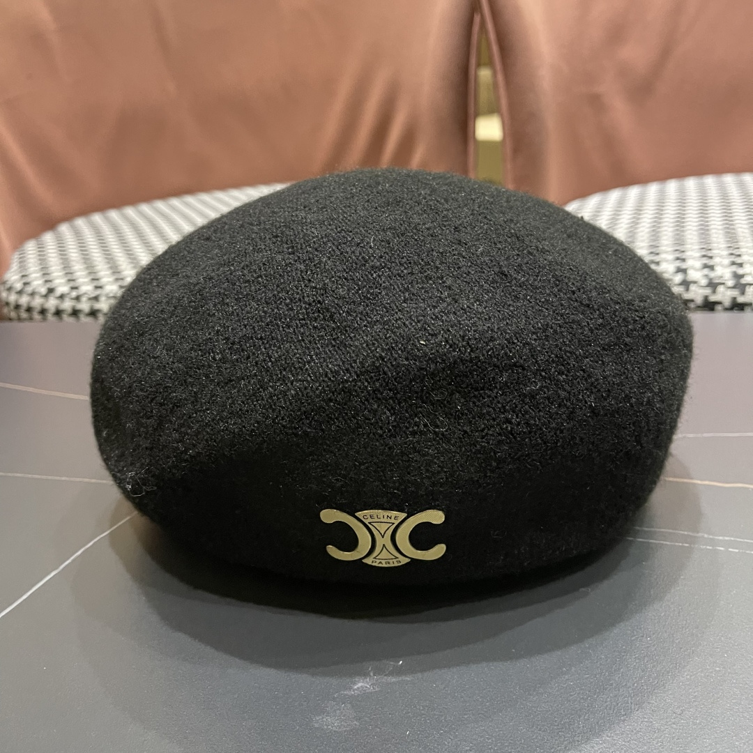  celine赛琳2025秋冬新款美拉德风贝雷帽女百搭显脸小南瓜帽画家帽子潮