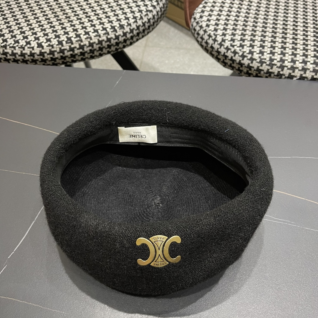  celine赛琳2025秋冬新款美拉德风贝雷帽女百搭显脸小南瓜帽画家帽子潮