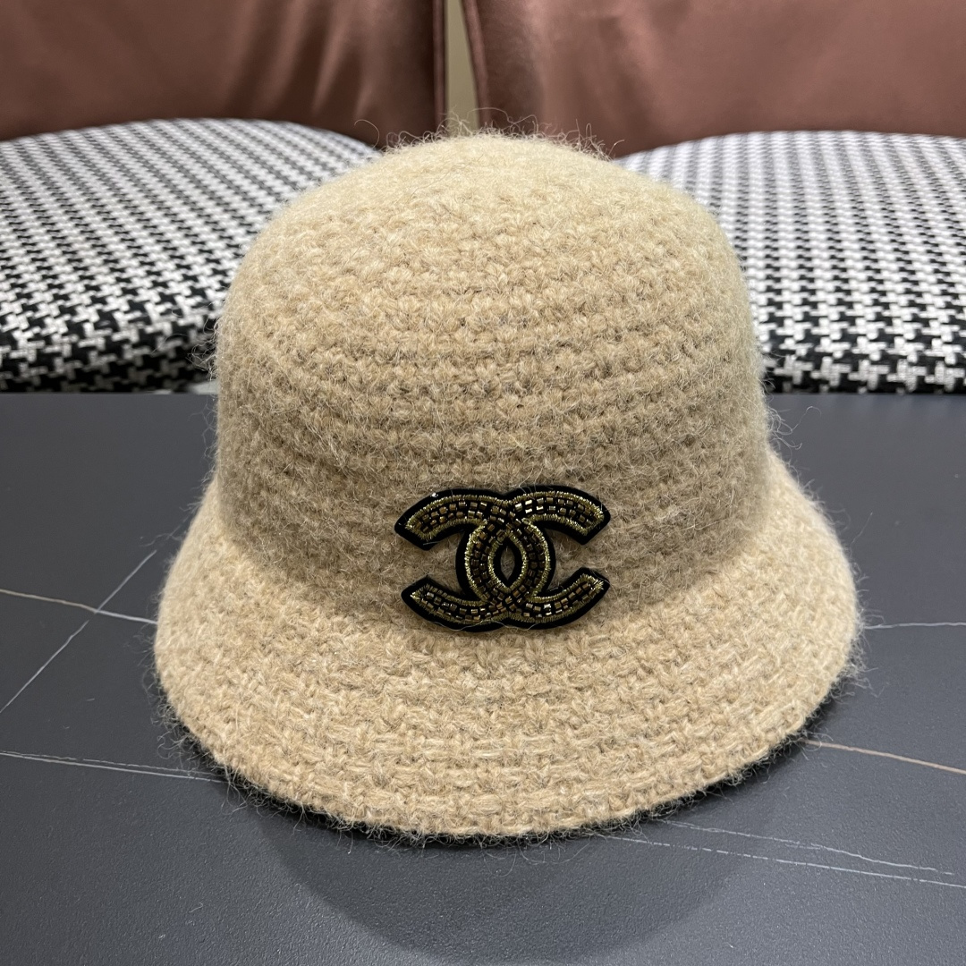  Chanel香奈儿2025秋冬款羊羔毛百搭显脸小水桶渔夫帽