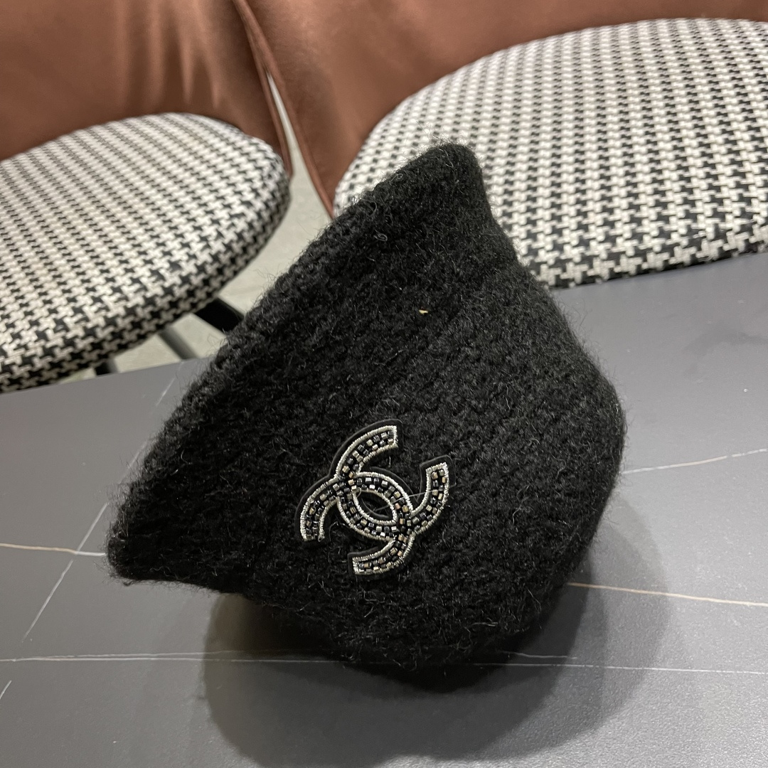  Chanel香奈儿2025秋冬款羊羔毛百搭显脸小水桶渔夫帽