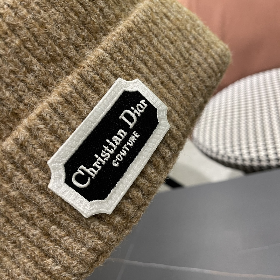 迪奥DlOR帽子女款秋冬可爱角毛绒季加厚保暖护耳
毛线帽日系显脸小针织帽