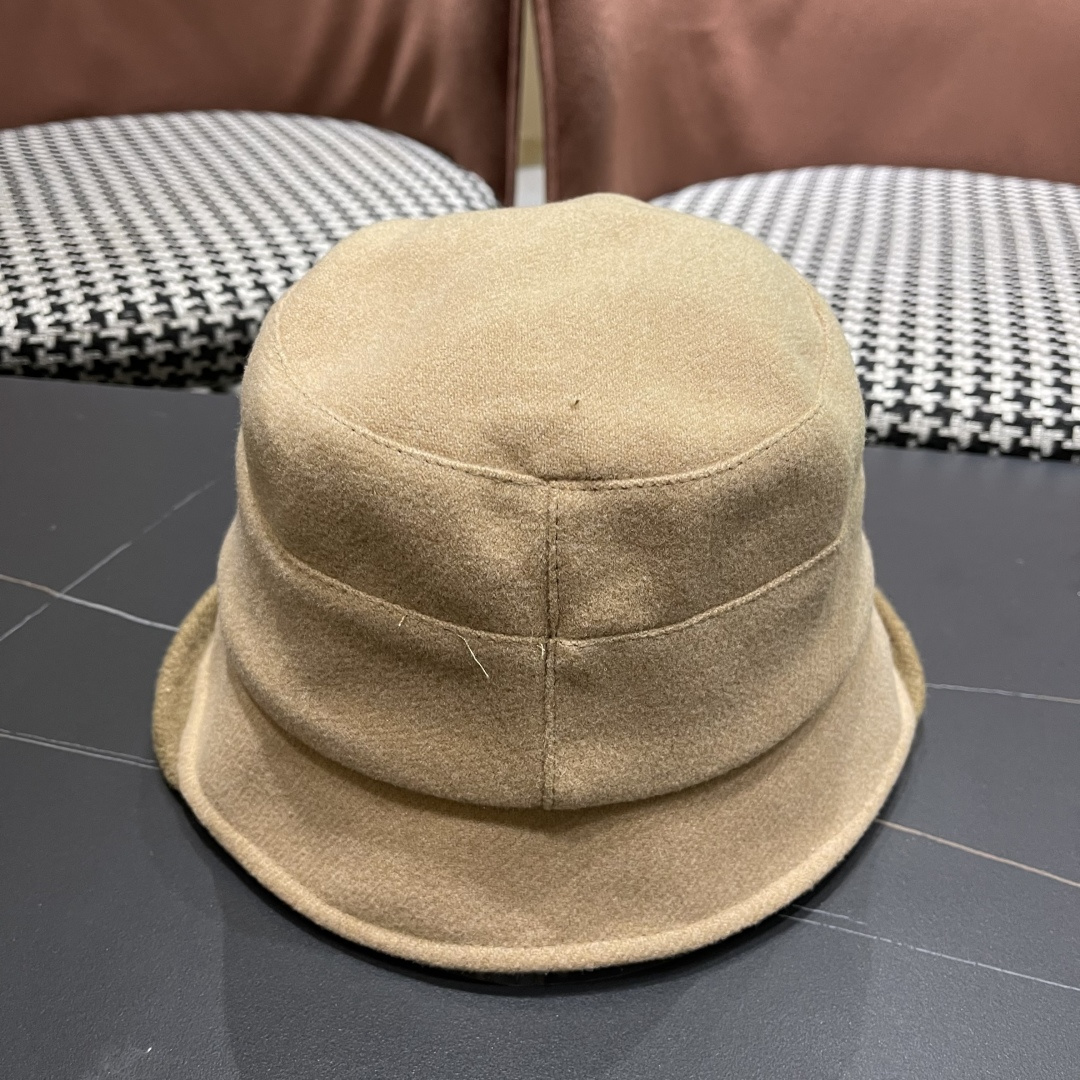  香奈儿(CHANEL) 英伦复古毛呢渔夫帽子女秋冬季优雅气质保暖盆帽时尚百搭显脸小潮