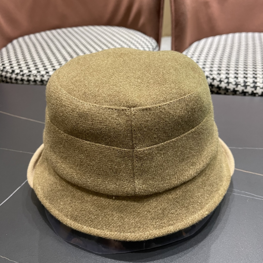  香奈儿(CHANEL) 英伦复古毛呢渔夫帽子女秋冬季优雅气质保暖盆帽时尚百搭显脸小潮