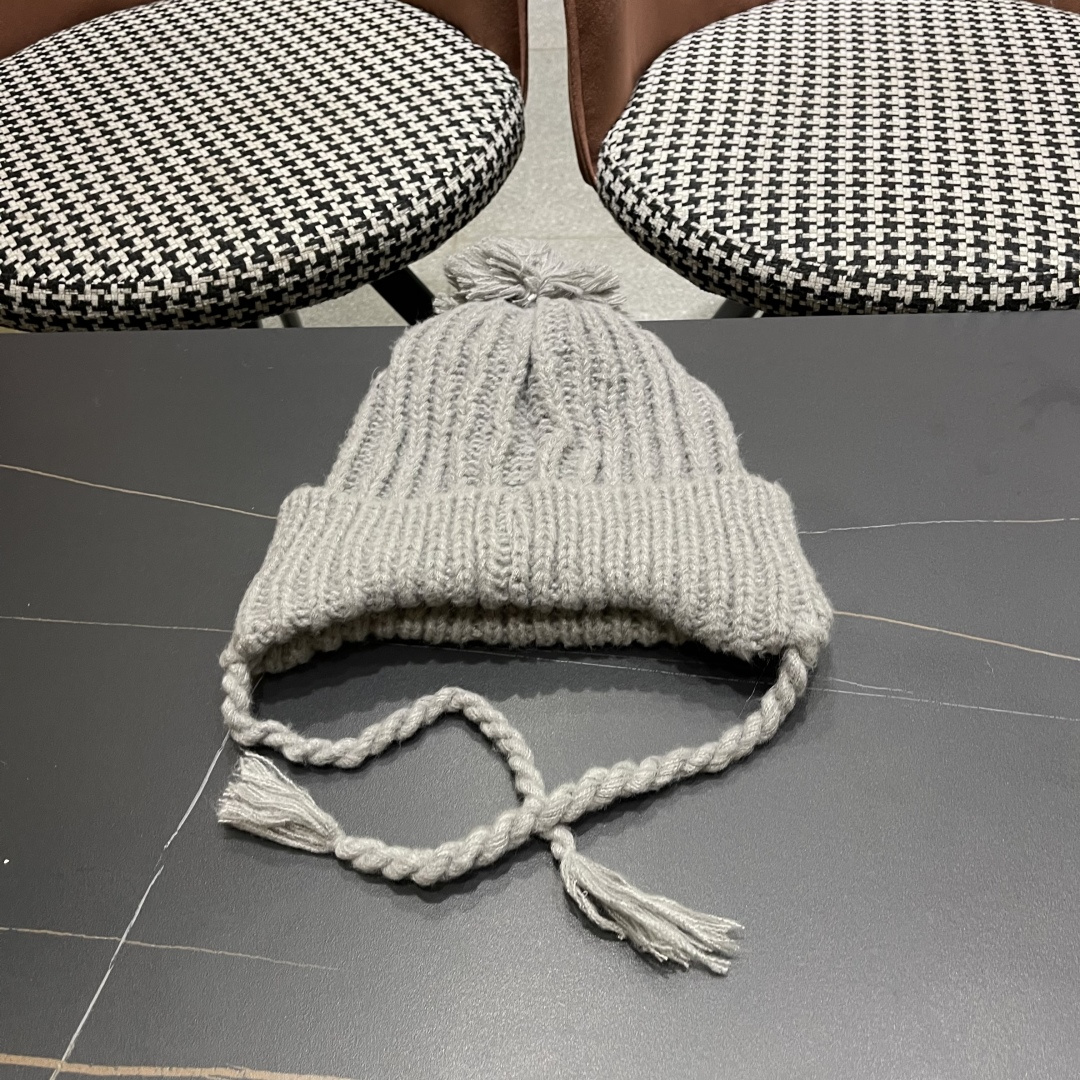  香奈儿(CHANEL) 针织帽子女秋冬新款大头围保暖护耳
冷帽堆堆帽韩版毛线帽逛街百搭