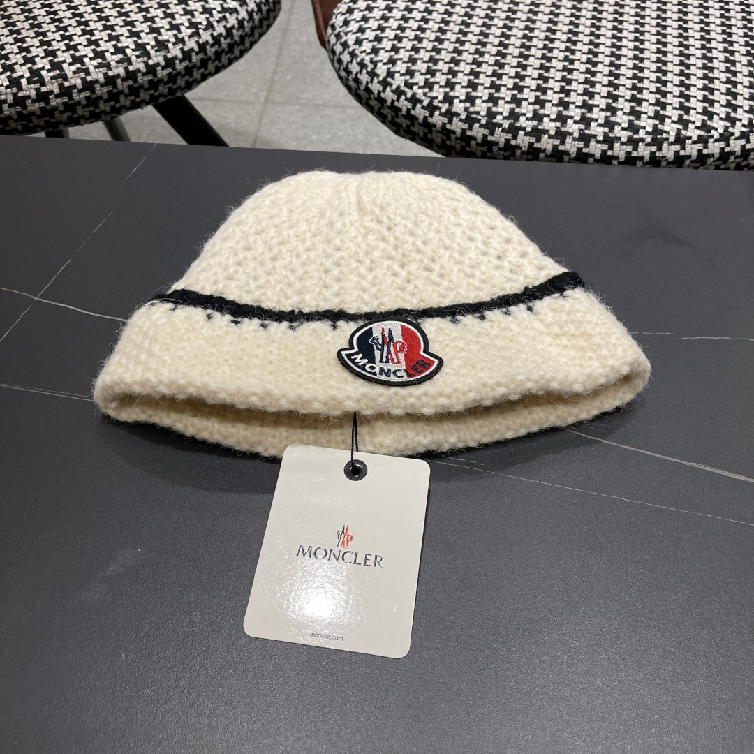  蒙口 毛线帽黑白条纹女秋冬拼色针织保暖大头围包头帽