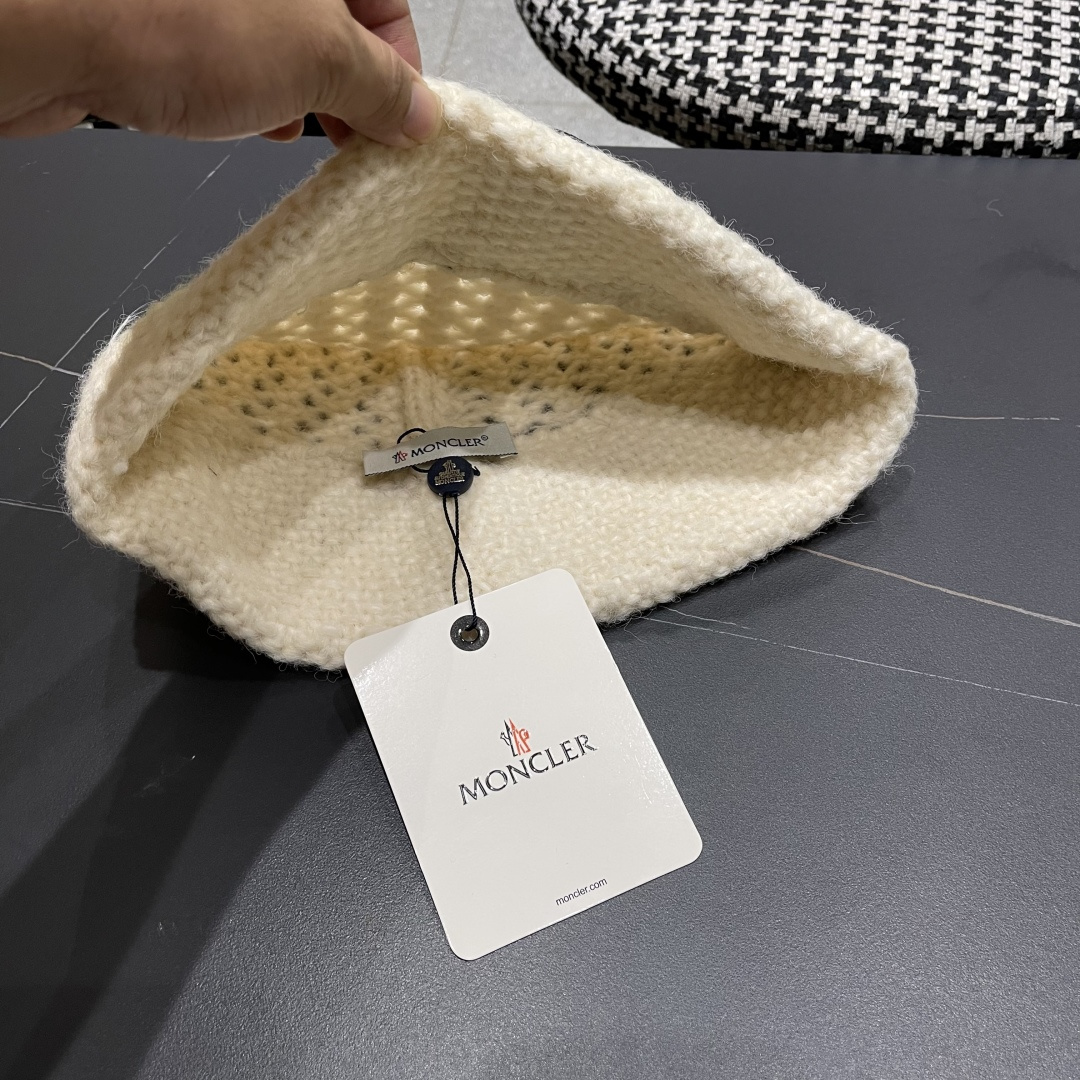  蒙口 毛线帽黑白条纹女秋冬拼色针织保暖大头围包头帽