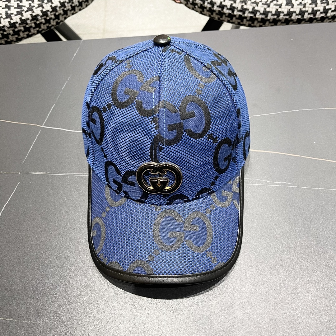   Gucci(古奇)经典原单棒球帽😍😍专柜11开模订制，最高版本，原版帆布料+头层牛皮，轻盈透气！实物