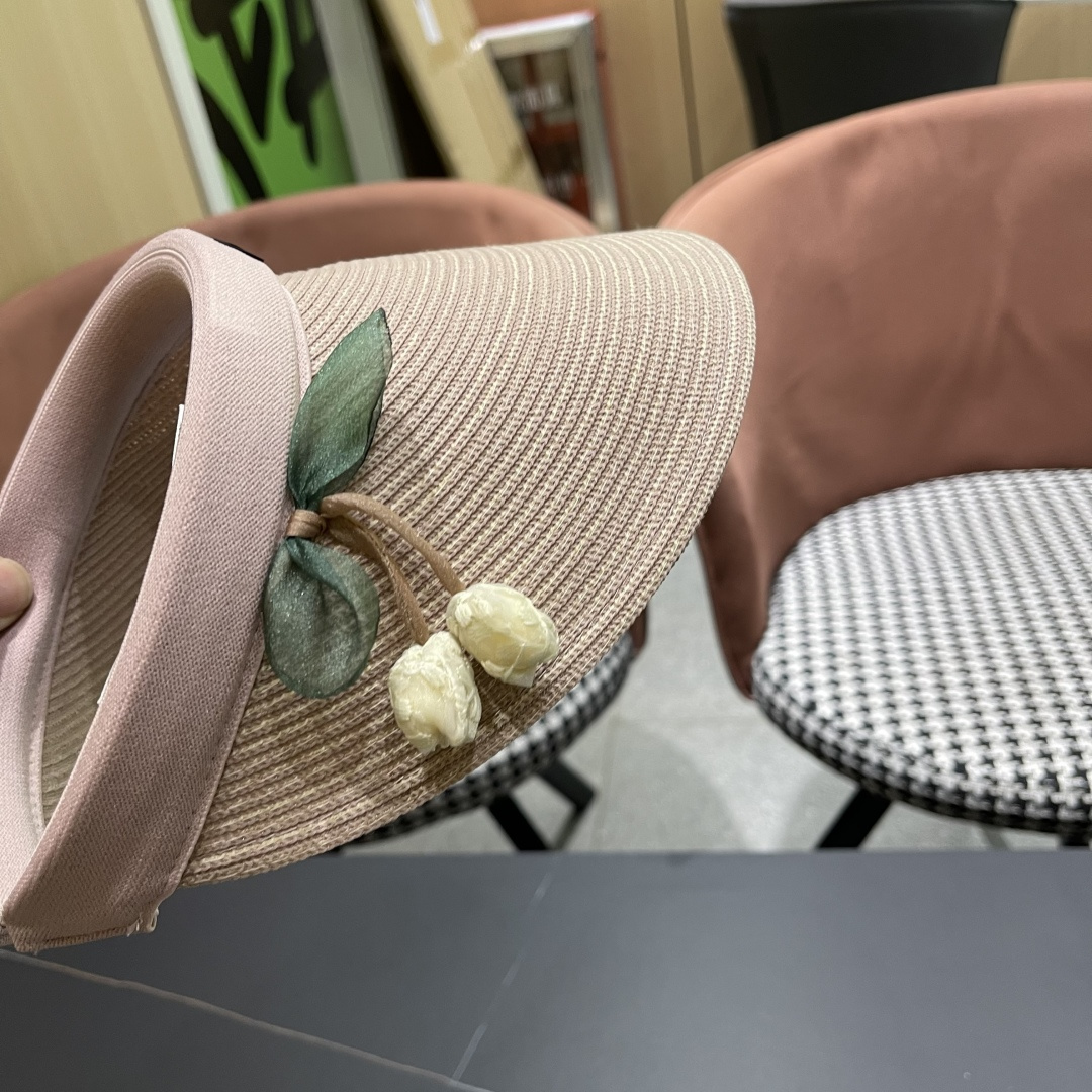  迪奥Dior新款日系蝴蝶结空顶帽女春夏出游遮阳防晒帽大
帽檐显脸小太阳盆帽