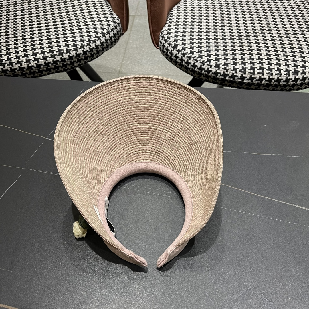  迪奥Dior新款日系蝴蝶结空顶帽女春夏出游遮阳防晒帽大
帽檐显脸小太阳盆帽