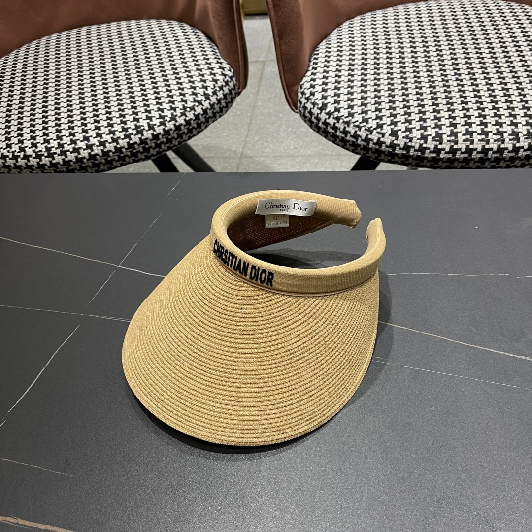  迪奥Dior新款日系蝴蝶结空顶帽女春夏出游遮阳防晒帽大
帽檐显脸小太阳盆帽