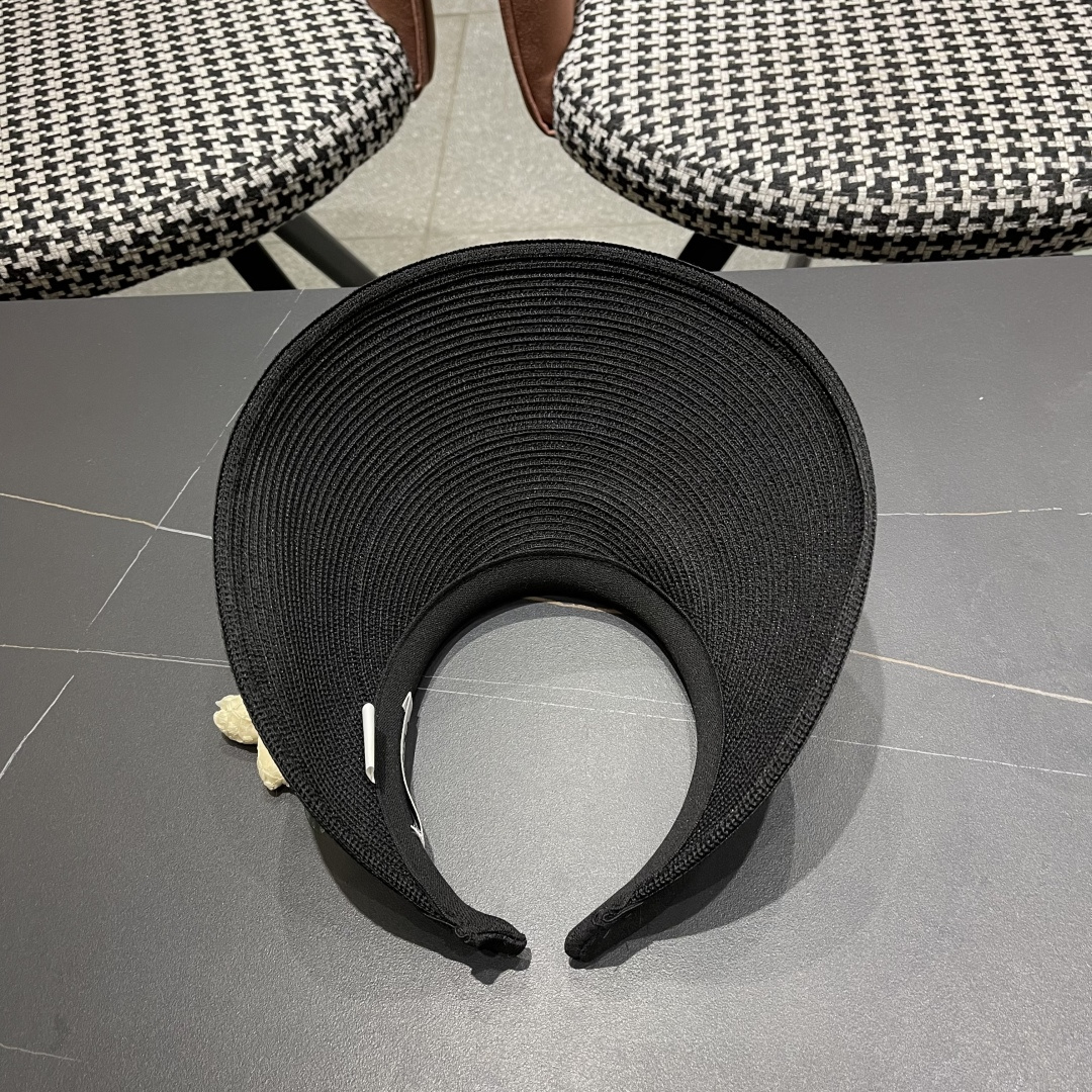  迪奥Dior新款日系蝴蝶结空顶帽女春夏出游遮阳防晒帽大
帽檐显脸小太阳盆帽