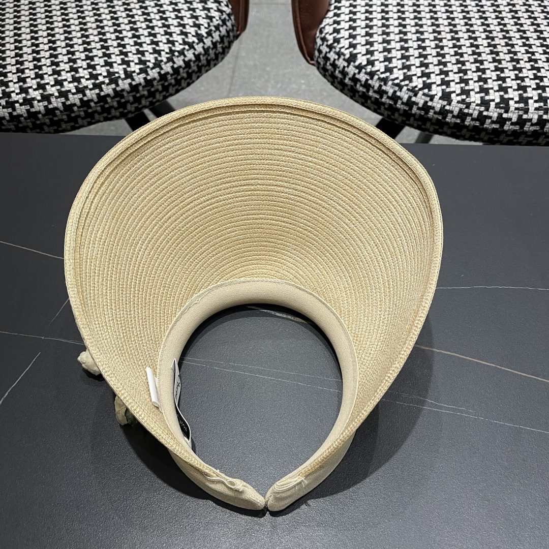  迪奥Dior新款日系蝴蝶结空顶帽女春夏出游遮阳防晒帽大
帽檐显脸小太阳盆帽