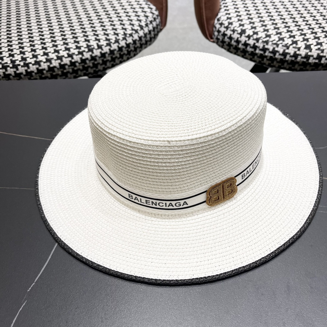 【巴黎世家】2025新款草编遮阳草帽🤩沙滩风，简约大方，新款帽型超美腻，新品上架