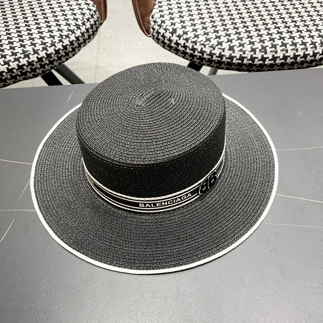 【巴黎世家】2025新款草编遮阳草帽🤩沙滩风，简约大方，新款帽型超美腻，新品上架