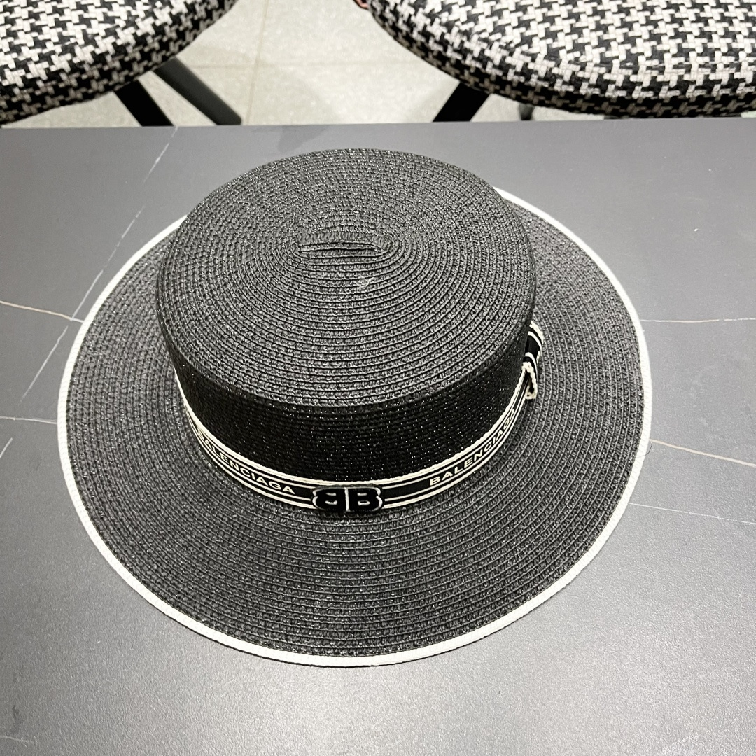 【巴黎世家】2025新款草编遮阳草帽🤩沙滩风，简约大方，新款帽型超美腻，新品上架