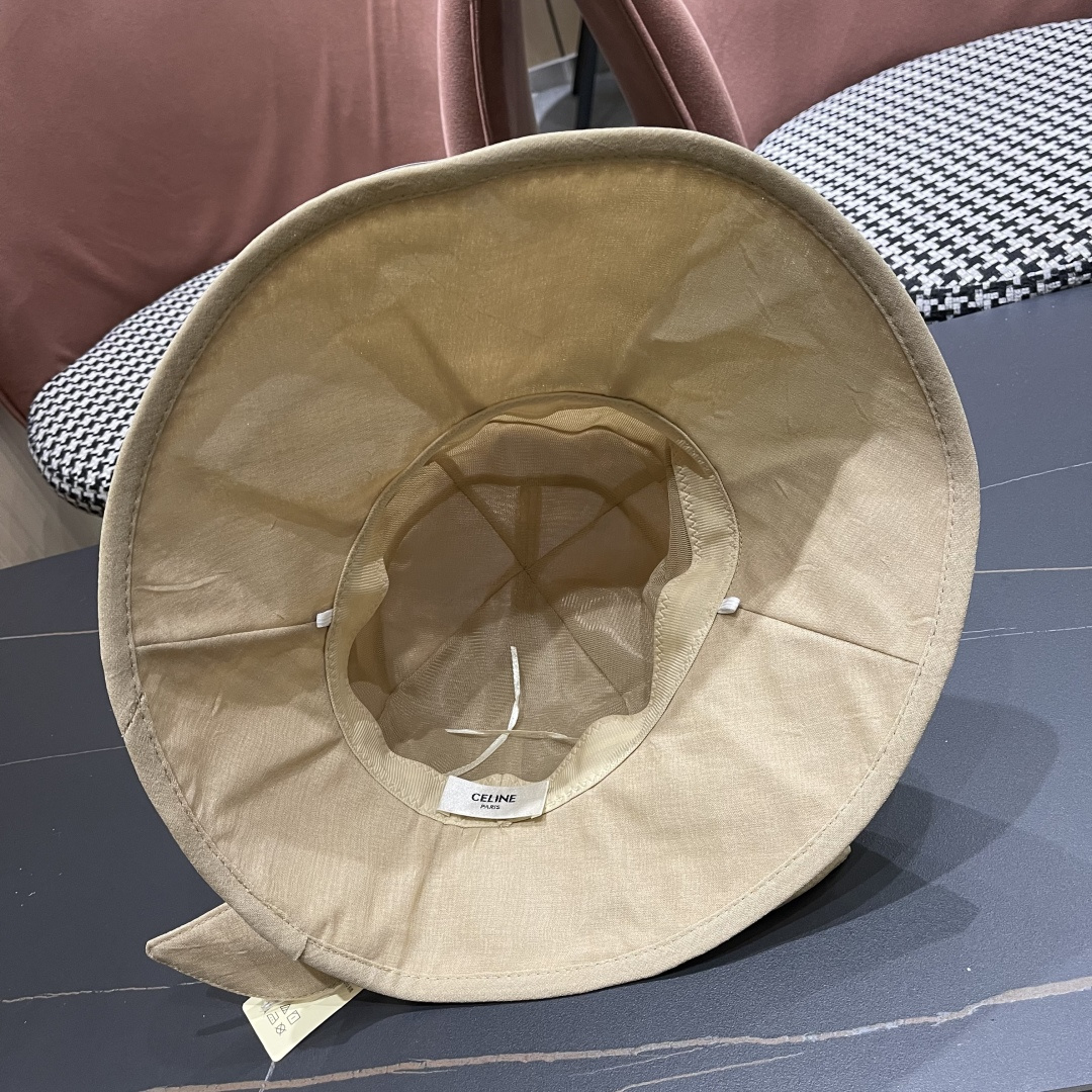 🆕 赛琳CELINE宽檐蝴蝶结渔夫帽女夏天防晒遮阳帽子沙滩太阳帽海边出游韩版百搭新