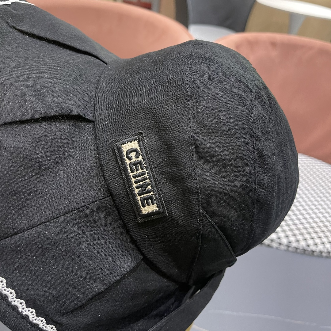 🆕 赛琳CELINE宽檐蝴蝶结渔夫帽女夏天防晒遮阳帽子沙滩太阳帽海边出游韩版百搭新