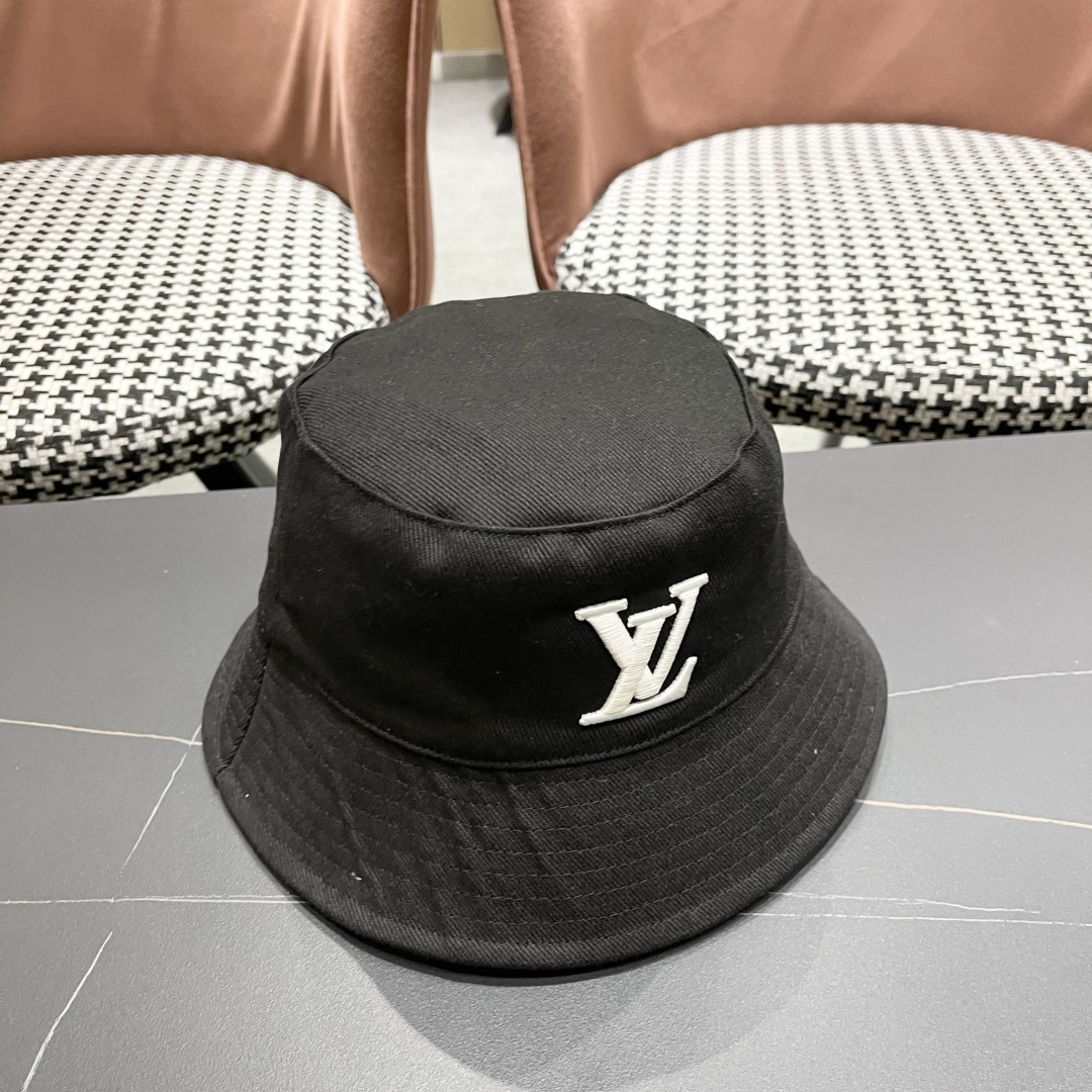  LV路易威登2025原单刺绣渔夫帽  轻盈透气。完美版型，独家实物拍摄，男女适用
