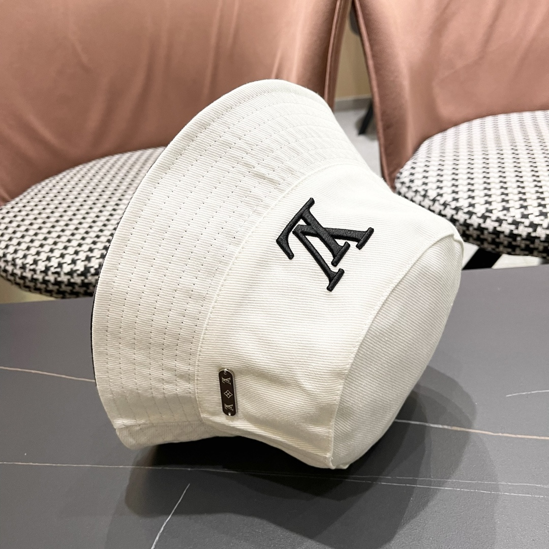  LV路易威登2025原单刺绣渔夫帽  轻盈透气。完美版型，独家实物拍摄，男女适用
