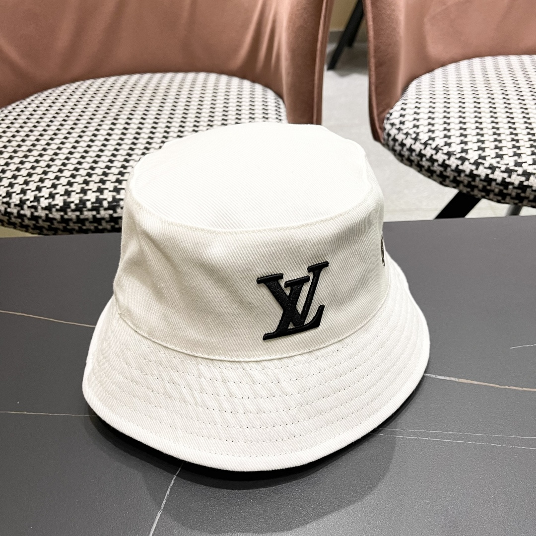  LV路易威登2025原单刺绣渔夫帽  轻盈透气。完美版型，独家实物拍摄，男女适用
