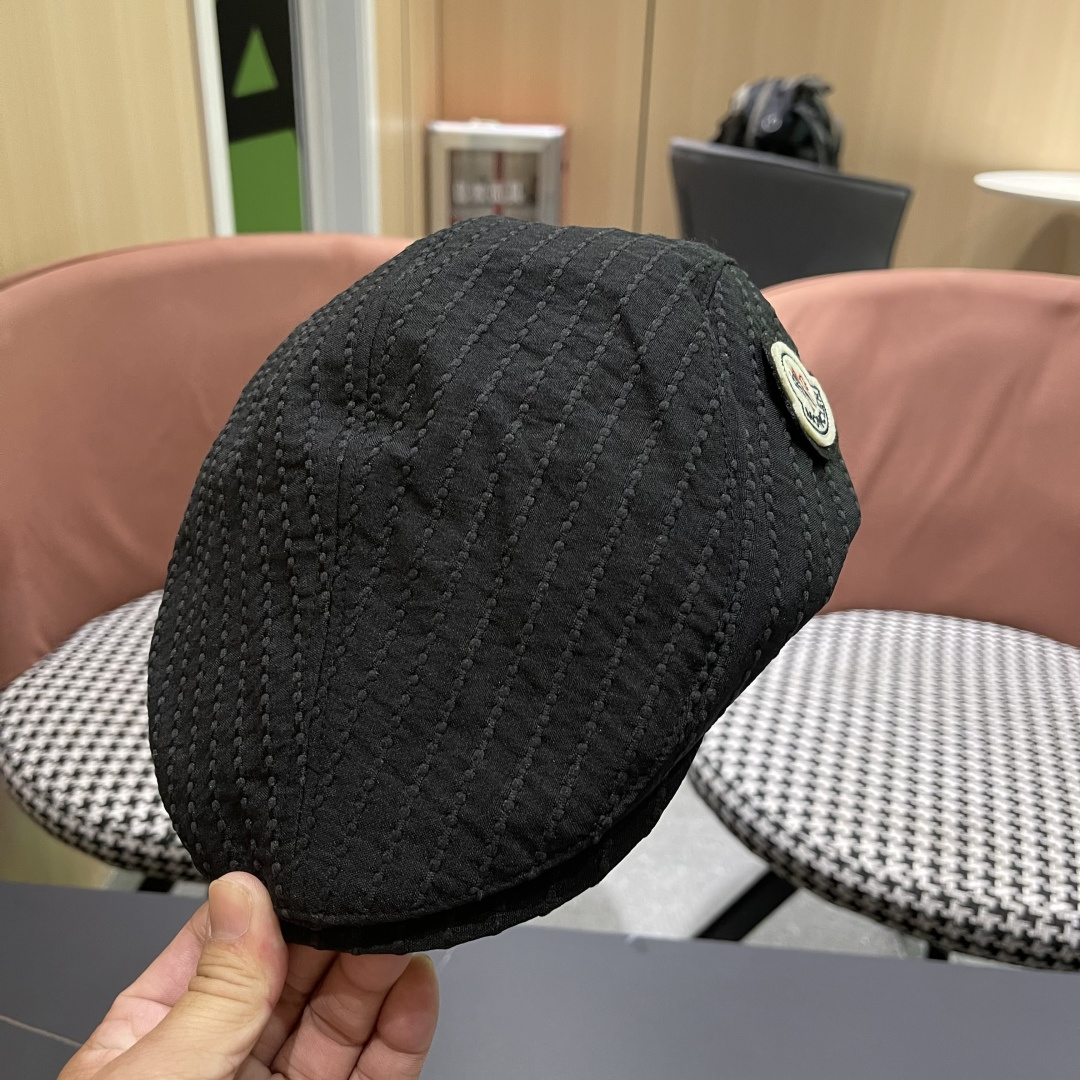  蒙口 简约风前进帽子女2025春款复古百搭贝雷帽韩
版时尚画家帽显脸小潮