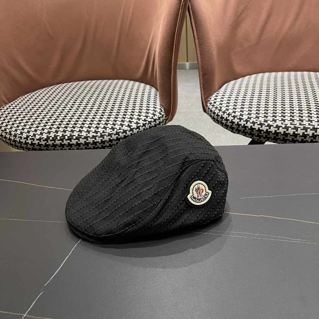  蒙口 简约风前进帽子女2025春款复古百搭贝雷帽韩
版时尚画家帽显脸小潮