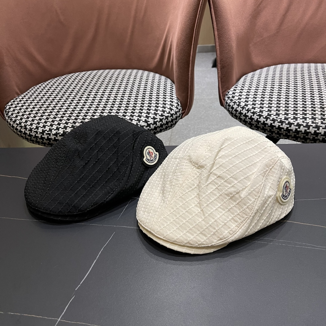  蒙口 简约风前进帽子女2025春款复古百搭贝雷帽韩
版时尚画家帽显脸小潮