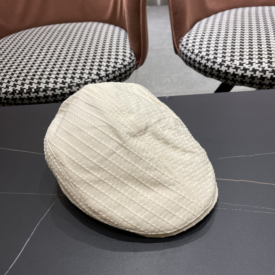  蒙口 简约风前进帽子女2025春款复古百搭贝雷帽韩
版时尚画家帽显脸小潮