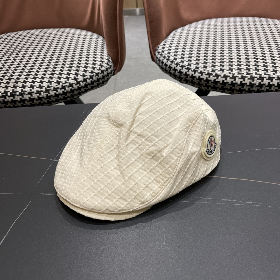  蒙口 简约风前进帽子女2025春款复古百搭贝雷帽韩
版时尚画家帽显脸小潮