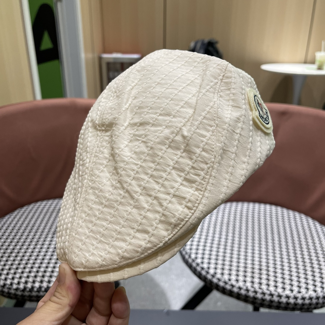  蒙口 简约风前进帽子女2025春款复古百搭贝雷帽韩
版时尚画家帽显脸小潮