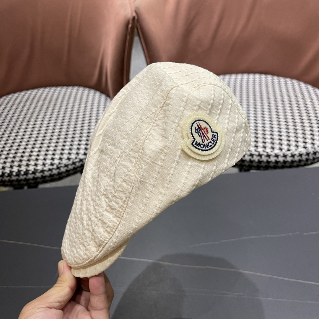  蒙口 简约风前进帽子女2025春款复古百搭贝雷帽韩
版时尚画家帽显脸小潮