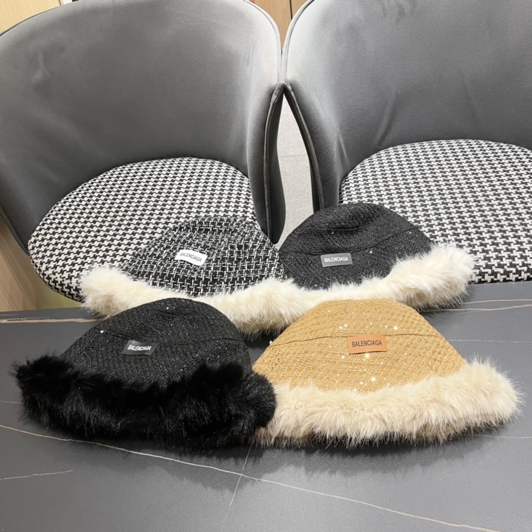  Chanel香奈儿 2025秋冬款渔夫帽毛绒保暖韩版盆帽潮