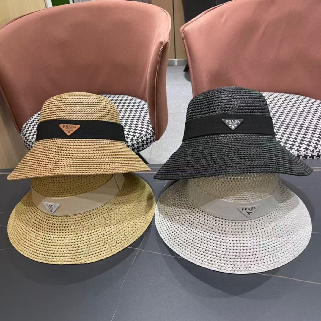  【PRADA普拉达】2025新款草帽，出街必备超好搭配，赶紧入手！