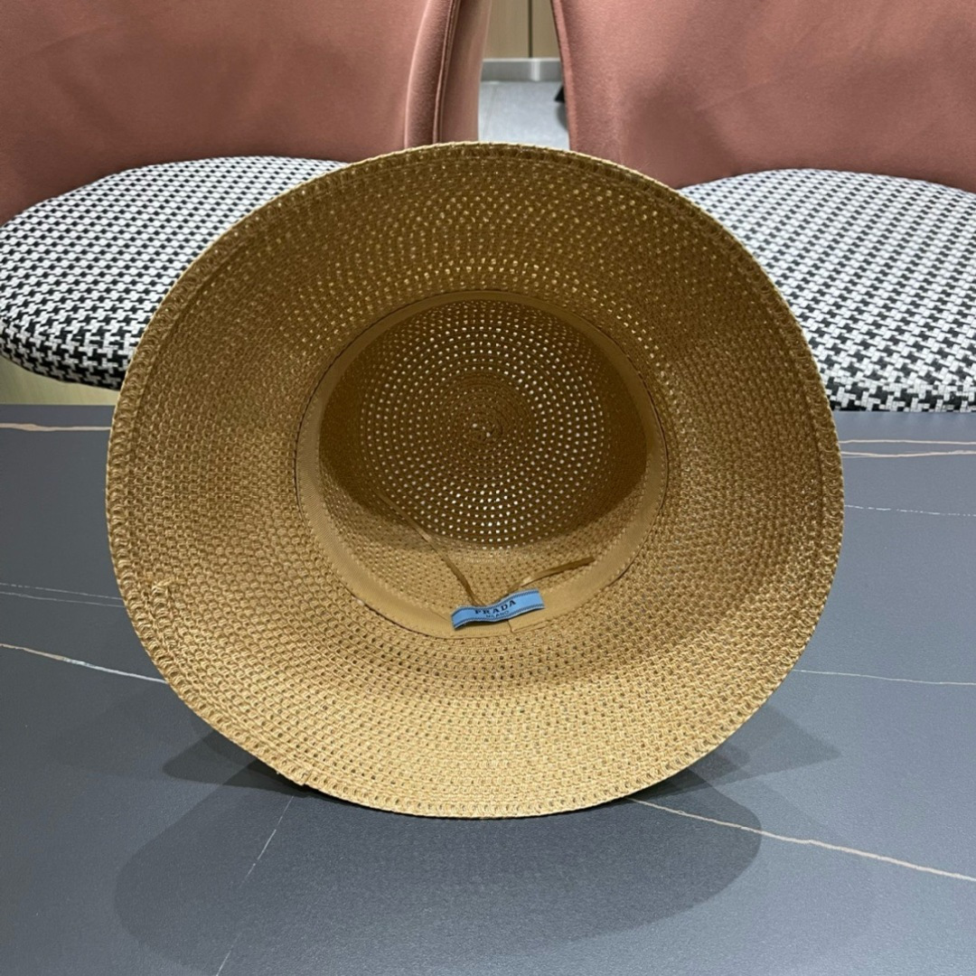  【PRADA普拉达】2025新款草帽，出街必备超好搭配，赶紧入手！