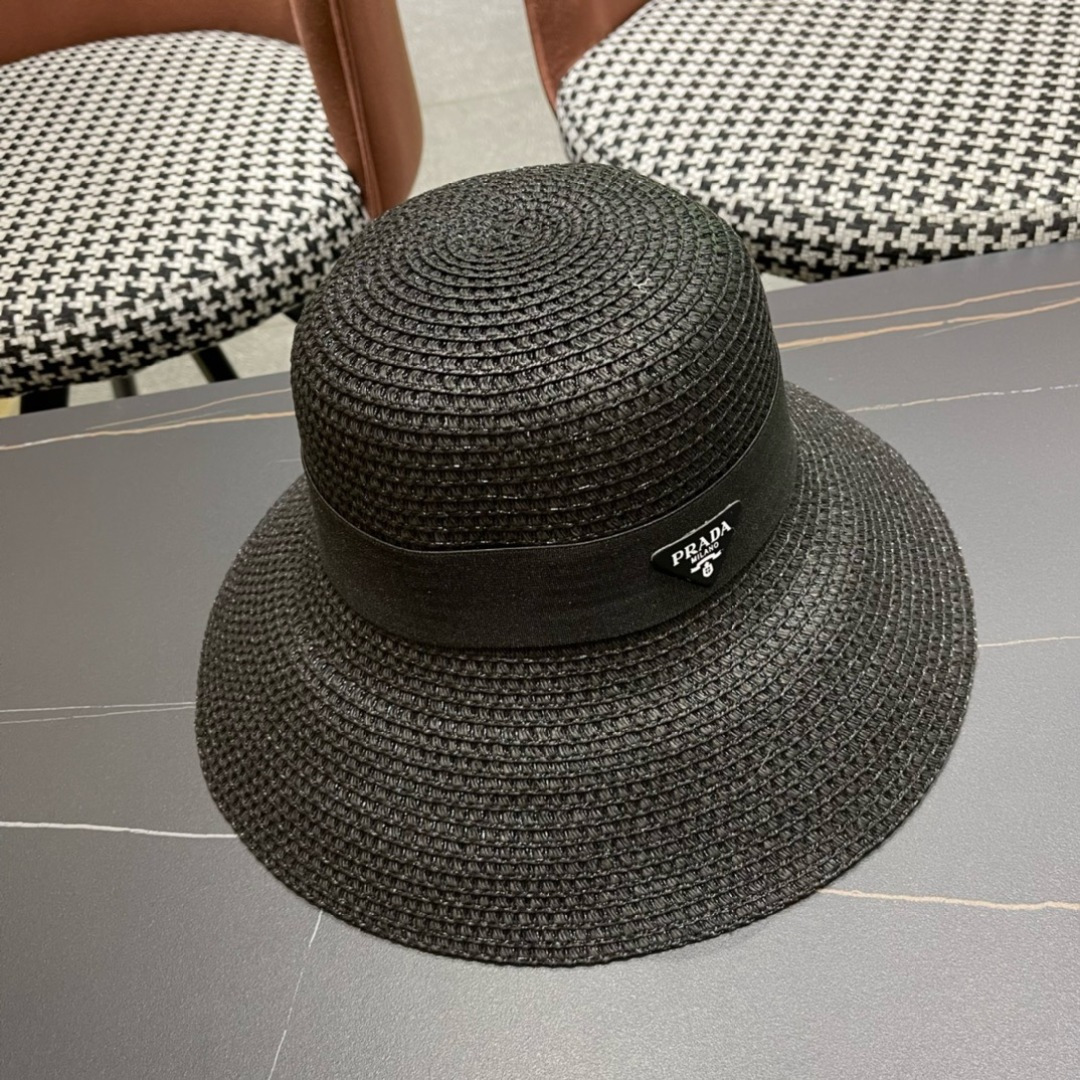  【PRADA普拉达】2025新款草帽，出街必备超好搭配，赶紧入手！