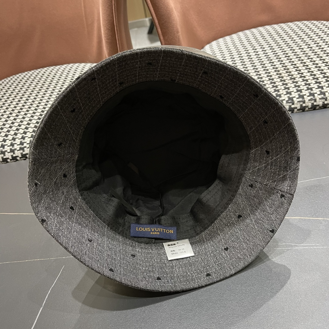  Lv路易威登 日系爱心条纹渔夫帽女新款春夏显脸小防晒盆帽
百搭透气遮阳水桶帽