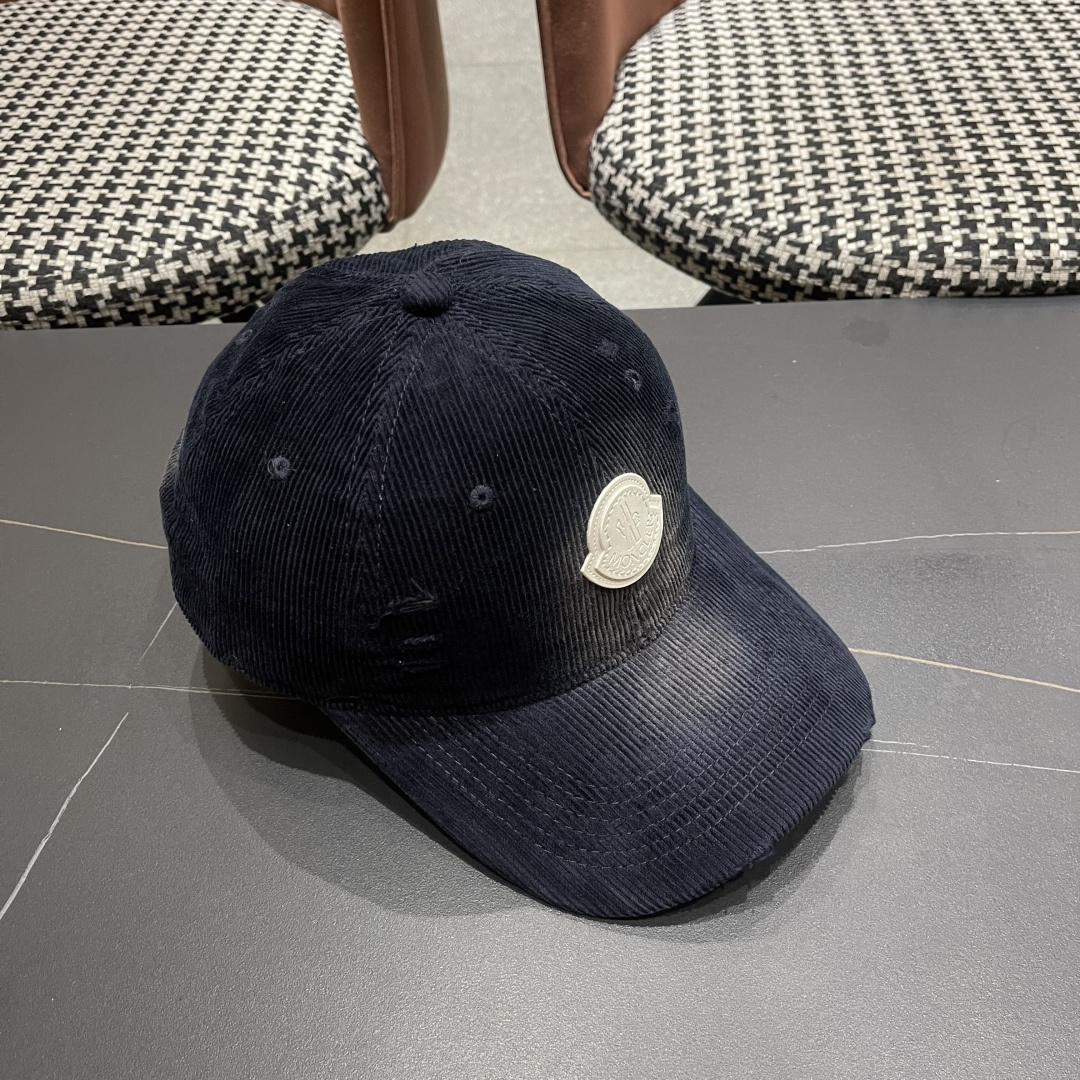  蒙口 MONCLER 帽子女潮牌韩版百搭棒球帽春夏时
尚灯芯绒鸭舌帽休闲帽男