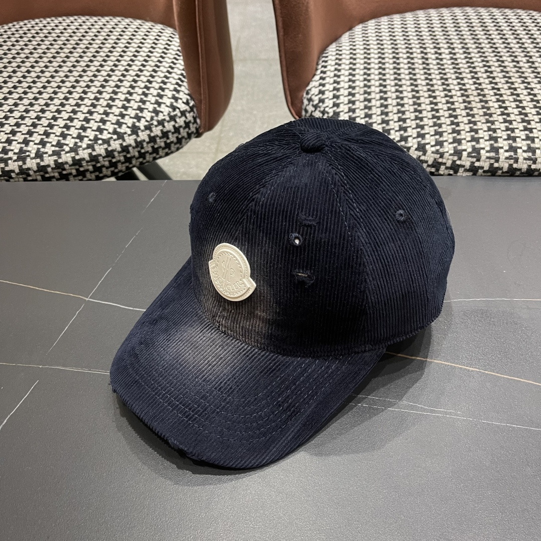  蒙口 MONCLER 帽子女潮牌韩版百搭棒球帽春夏时
尚灯芯绒鸭舌帽休闲帽男