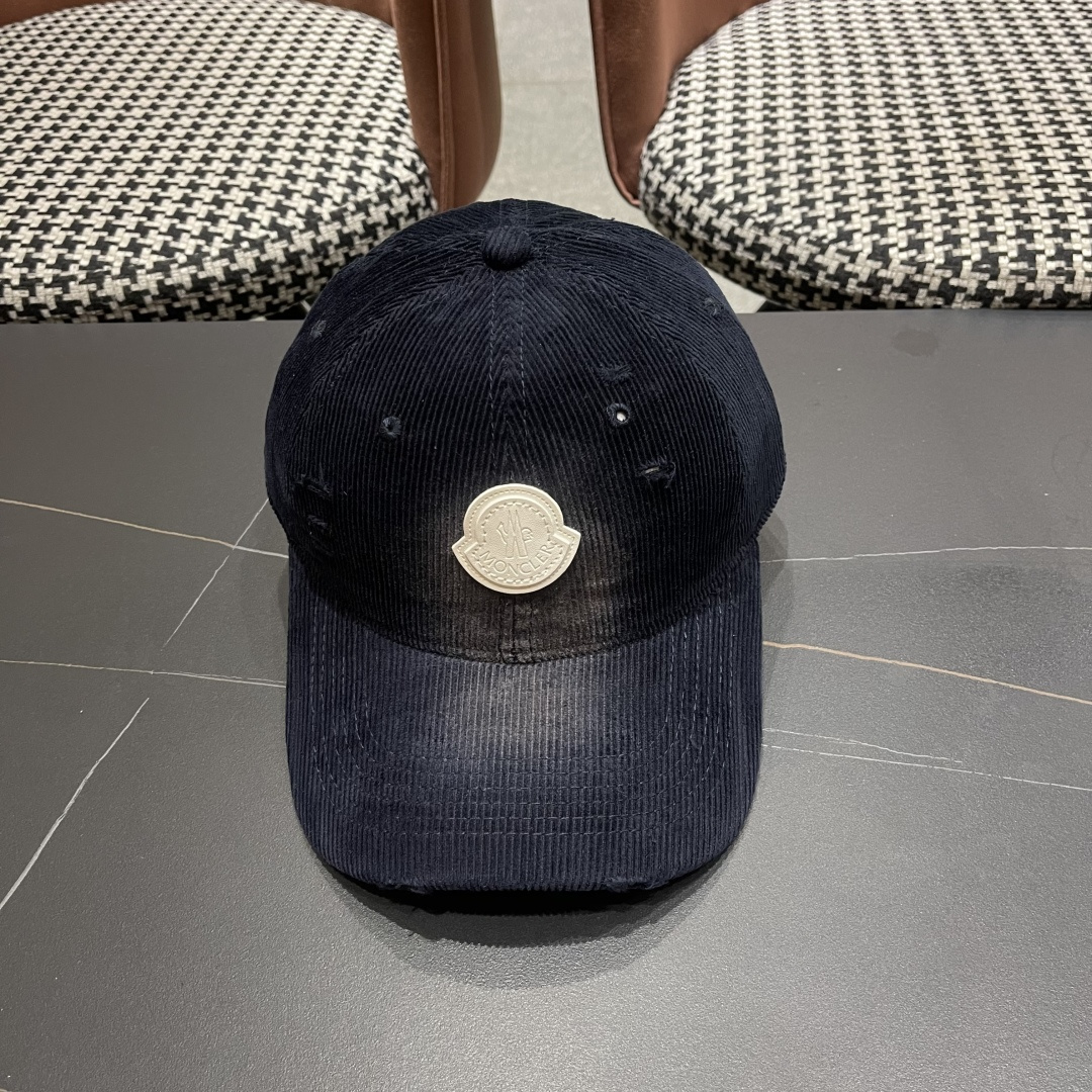  蒙口 MONCLER 帽子女潮牌韩版百搭棒球帽春夏时
尚灯芯绒鸭舌帽休闲帽男