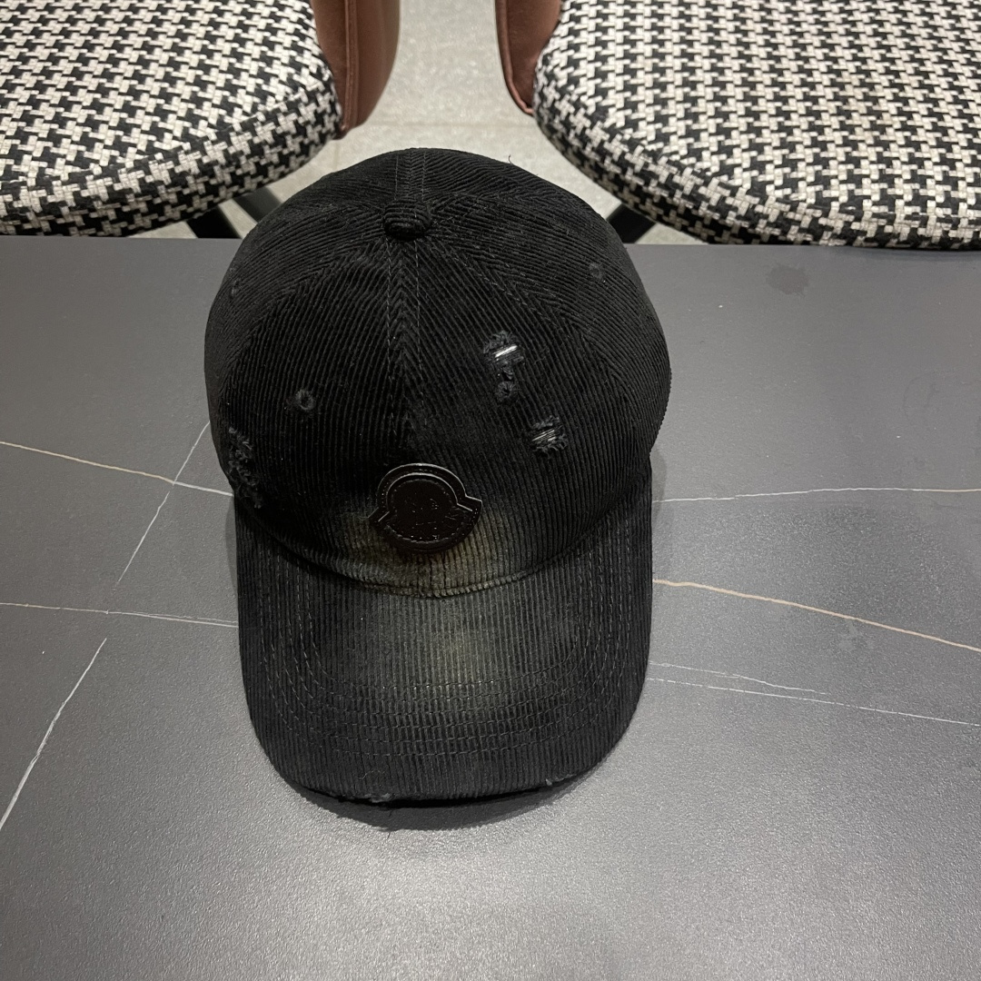  蒙口 MONCLER 帽子女潮牌韩版百搭棒球帽春夏时
尚灯芯绒鸭舌帽休闲帽男