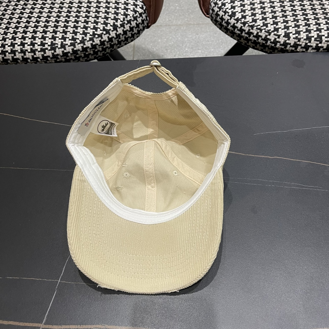  蒙口 MONCLER 帽子女潮牌韩版百搭棒球帽春夏时
尚灯芯绒鸭舌帽休闲帽男