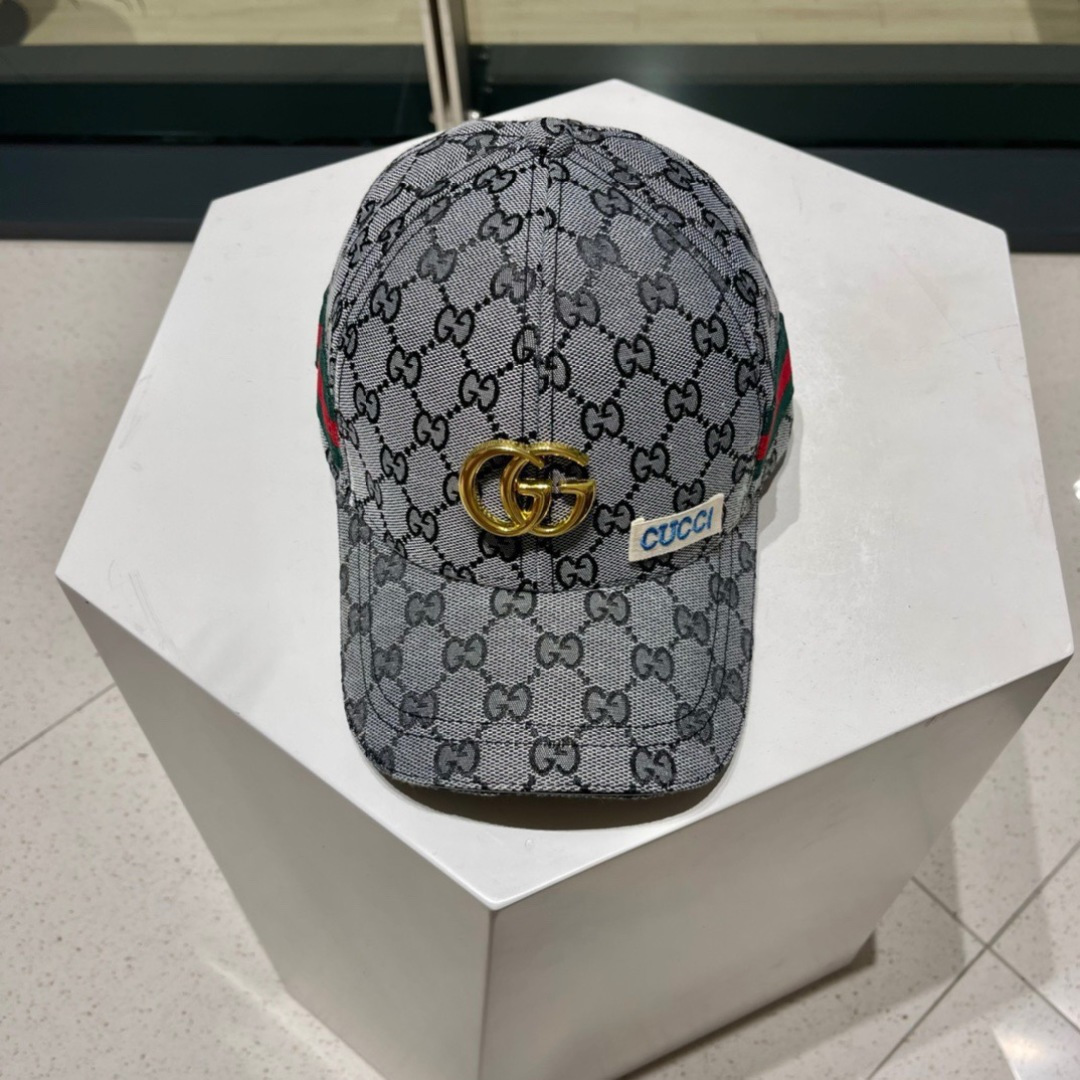  【GUCCI古奇】2025专柜新款简约刺绣款棒球帽，很潮！休闲运动款，经典制作，超级好搭衣服！