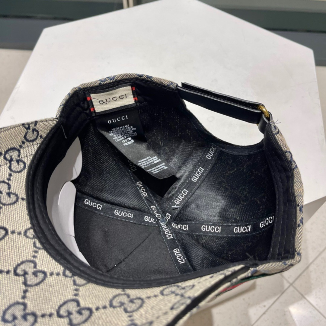  【GUCCI古奇】2025专柜新款简约刺绣款棒球帽，很潮！休闲运动款，经典制作，超级好搭衣服！