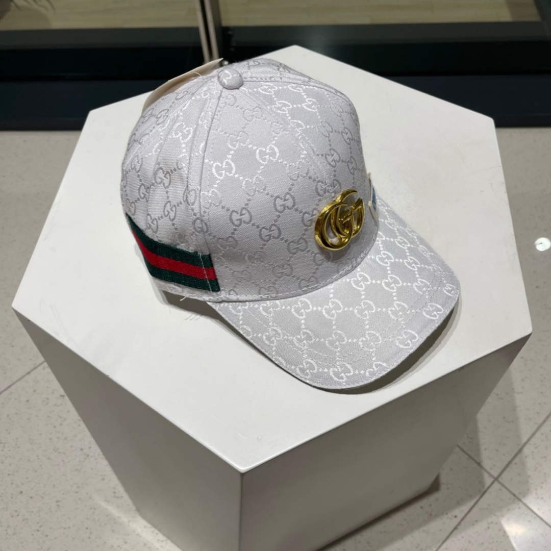  【GUCCI古奇】2025专柜新款简约刺绣款棒球帽，很潮！休闲运动款，经典制作，超级好搭衣服！