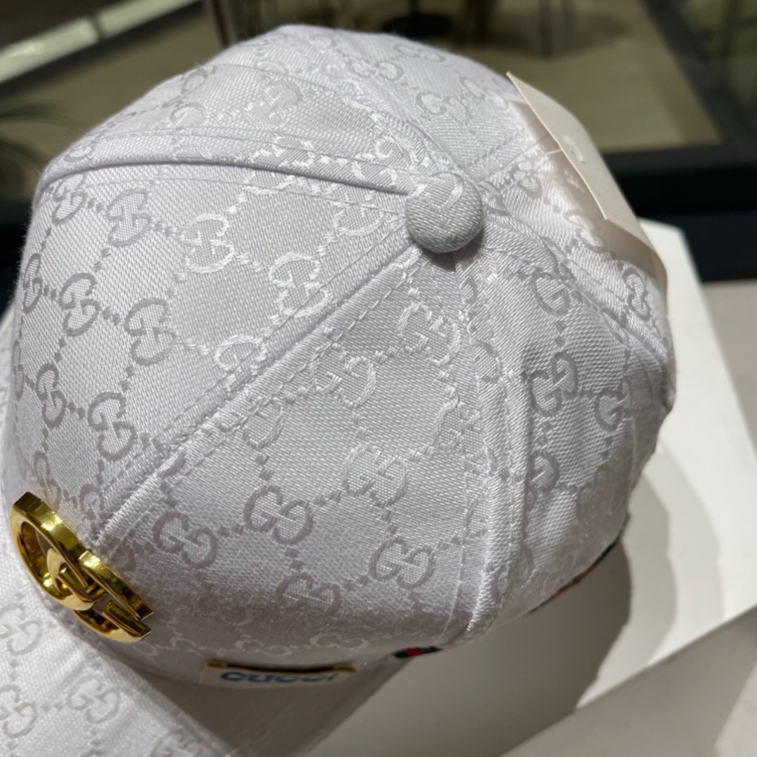  【GUCCI古奇】2025专柜新款简约刺绣款棒球帽，很潮！休闲运动款，经典制作，超级好搭衣服！