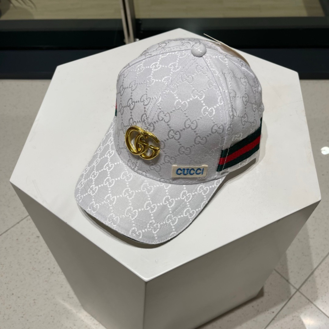  【GUCCI古奇】2025专柜新款简约刺绣款棒球帽，很潮！休闲运动款，经典制作，超级好搭衣服！