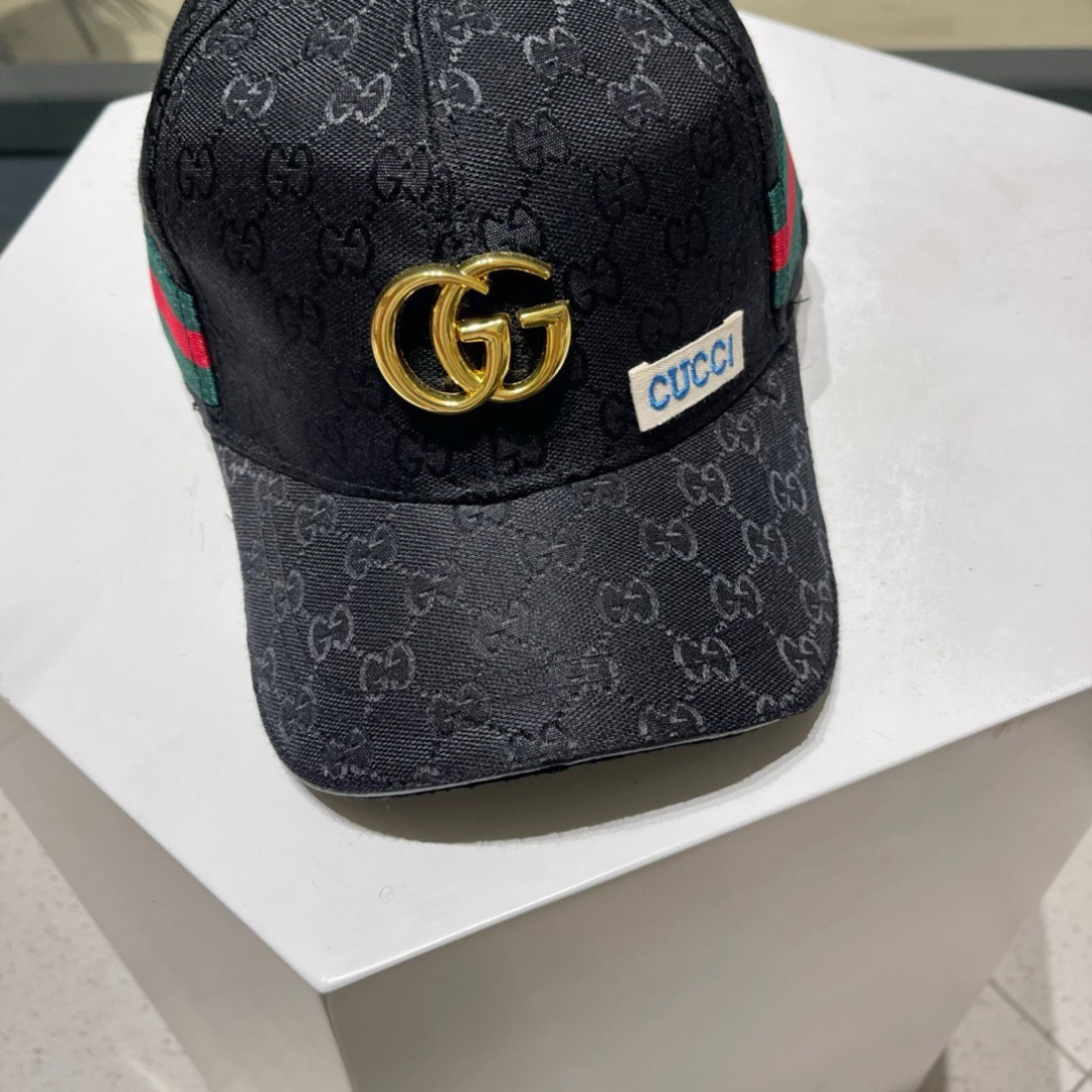  【GUCCI古奇】2025专柜新款简约刺绣款棒球帽，很潮！休闲运动款，经典制作，超级好搭衣服！